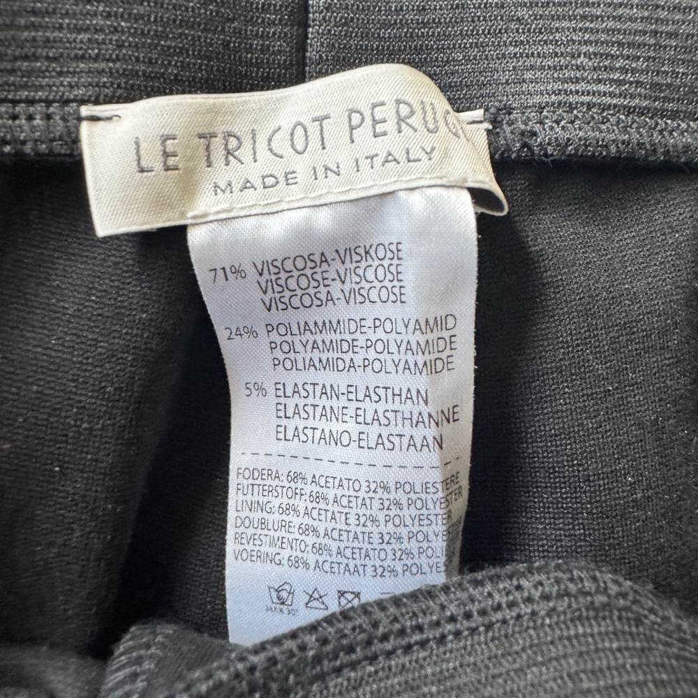 Le Tricot Perugia Black Elastic Waist Ankle Pant
